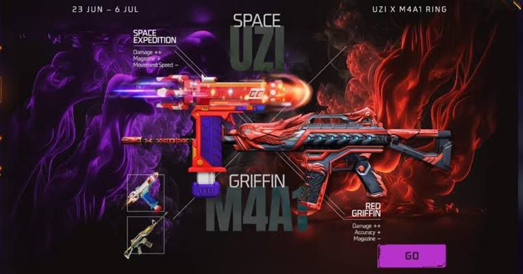 Free Fire Max 9 Free Gun Skins