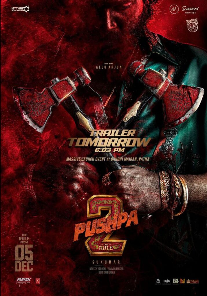 Trailer of Pushpa 2 will be launched Today